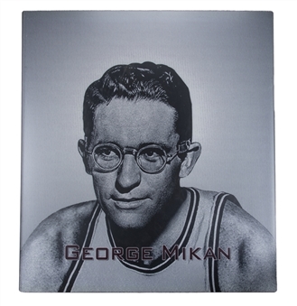 George Mikan 25x28 Enshrinement Portrait Formerly Displayed In Naismith Basketball Hall of Fame (Naismith HOF LOA)